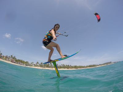 Video Edit:  Truli Wetsuits for women goes foilboarding with Laurel Eastman!