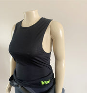 The Truli-Tanktop - Flowy Scoop Muscle - Black