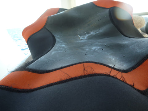 Mia’s first prototype used Flatlock Stitching, which did not fare well on a scuba diving wetsuit due to lots of chafing