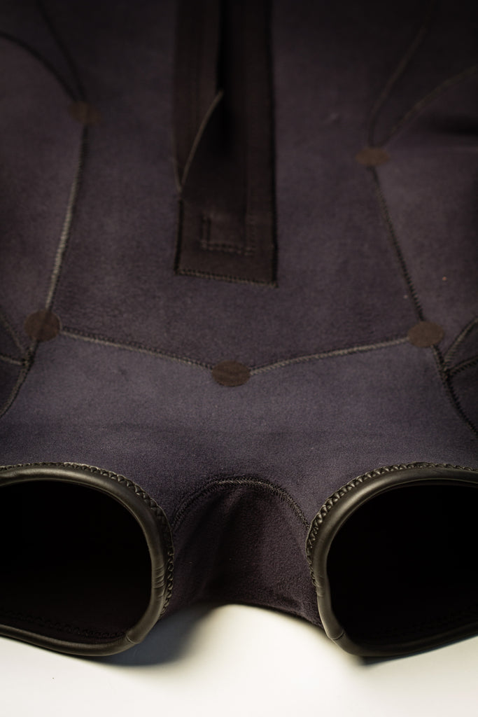 Sexy women's wetsuit lined with fleece to keep the core warm by Truli Wetsuits