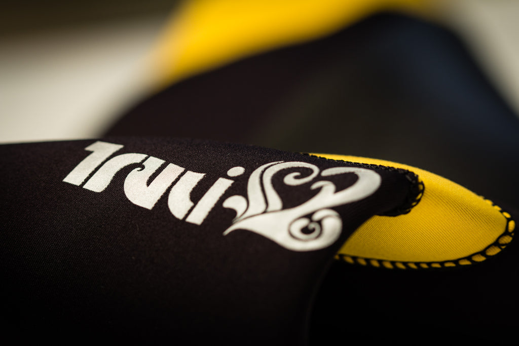 Sexy women's wetsuit logo by sublimation by Truli Wetsuits
